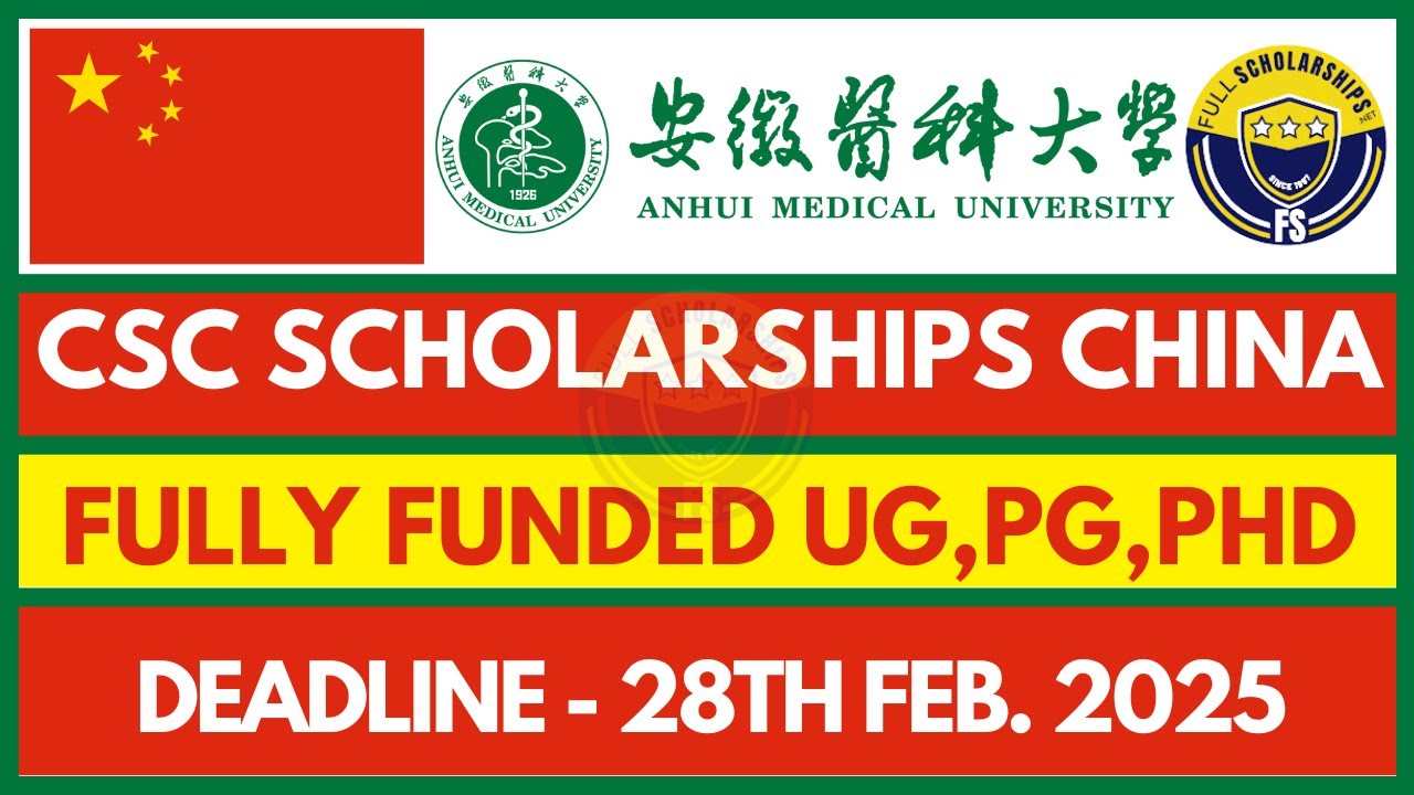 Fully Funded CSC Scholarships at Anui Medical University, China (2025-2026)